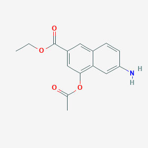 4-(Acetyloxy)-6-amino-2-naphthalenecarboxylic acid ethyl ester