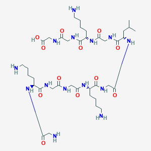 molecular formula C38H70N14O12 B12590978 Glycyl-L-lysylglycylglycyl-L-lysylglycyl-L-leucylglycyl-L-lysylglycylglycine CAS No. 627863-65-4