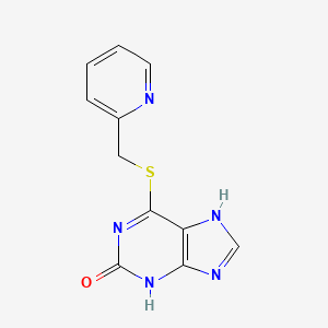 molecular formula C11H9N5OS B12590991 6-(2-pyridylmethylsulfanyl)-9H-purin-2-ol CAS No. 646510-96-5