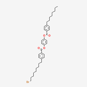 molecular formula C37H47BrO4 B12591022 4-[(4-Octylbenzoyl)oxy]phenyl 4-(9-bromononyl)benzoate CAS No. 877163-42-3