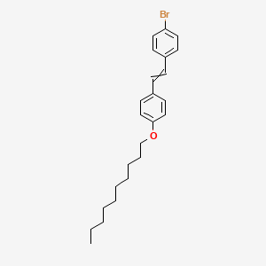 molecular formula C24H31BrO B12591029 1-Bromo-4-{2-[4-(decyloxy)phenyl]ethenyl}benzene CAS No. 647021-70-3