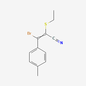 3-Bromo-2-(ethylsulfanyl)-3-(4-methylphenyl)prop-2-enenitrile