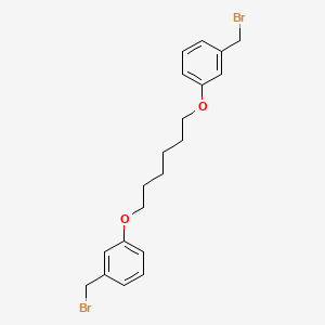 molecular formula C20H24Br2O2 B12591054 1,1'-[Hexane-1,6-diylbis(oxy)]bis[3-(bromomethyl)benzene] CAS No. 560086-32-0