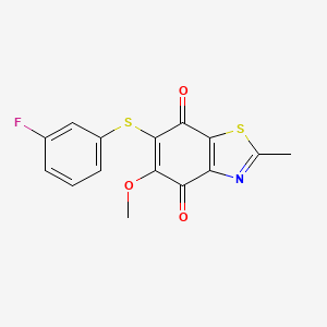 6-[(3-Fluorophenyl)sulfanyl]-5-methoxy-2-methyl-1,3-benzothiazole-4,7-dione