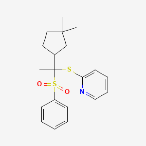 Pyridine, 2-[[1-(3,3-dimethylcyclopentyl)-1-(phenylsulfonyl)ethyl]thio]-