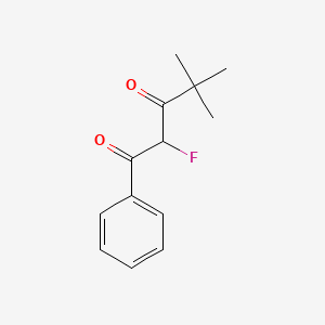 molecular formula C13H15FO2 B12591064 2-Fluoro-4,4-dimethyl-1-phenylpentane-1,3-dione CAS No. 650602-49-6