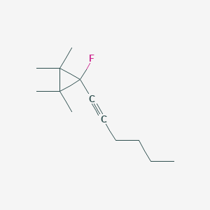 molecular formula C13H21F B12591080 Cyclopropane, 1-fluoro-1-(1-hexynyl)-2,2,3,3-tetramethyl- CAS No. 511533-76-9