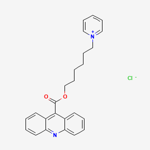 molecular formula C25H25ClN2O2 B12591096 1-{6-[(Acridine-9-carbonyl)oxy]hexyl}pyridin-1-ium chloride CAS No. 877210-64-5