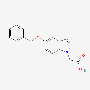 molecular formula C17H15NO3 B1259111 [5-(benzyloxy)-1H-indol-1-yl]acetic acid CAS No. 374818-88-9