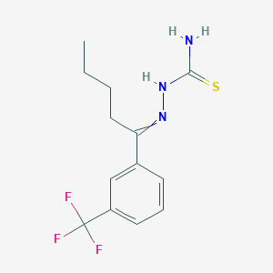 molecular formula C13H16F3N3S B12591118 2-{1-[3-(Trifluoromethyl)phenyl]pentylidene}hydrazine-1-carbothioamide CAS No. 649768-02-5