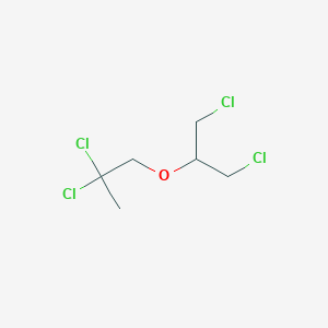 molecular formula C6H10Cl4O B12591134 2,2-Dichloro-1-[(1,3-dichloropropan-2-yl)oxy]propane CAS No. 651059-69-7