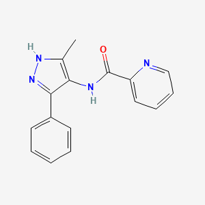 N-(5-methyl-3-phenyl-1H-pyrazol-4-yl)pyridine-2-carboxamide