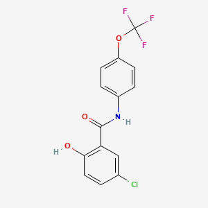 5-chloro-2-hydroxy-N-[4-(trifluoromethoxy)phenyl]benzamide