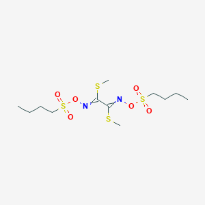 molecular formula C12H24N2O6S4 B12591174 dimethyl N,N'-bis(butylsulfonyloxy)ethanediimidothioate CAS No. 651044-09-6