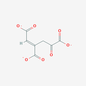 molecular formula C7H3O7-3 B1259118 (1E)-4-oxobut-1-ene-1,2,4-tricarboxylate 