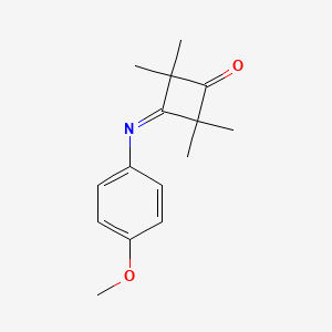 3-[(4-Methoxyphenyl)imino]-2,2,4,4-tetramethylcyclobutan-1-one