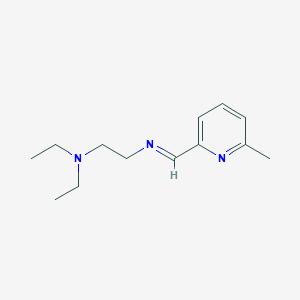 N,N-Diethyl-2-{(E)-[(6-methylpyridin-2-yl)methylidene]amino}ethan-1-amine