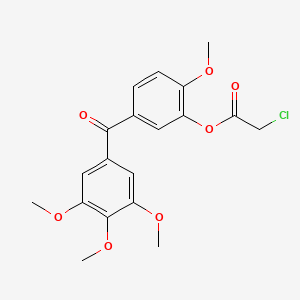 Acetic acid, chloro-, 2-methoxy-5-(3,4,5-trimethoxybenzoyl)phenyl ester