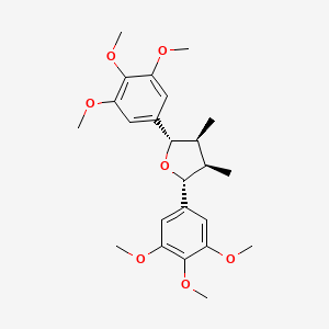 molecular formula C24H32O7 B1259124 rel-(7S,8S,7'R,8'R)-3,3',4,4',5,5'-hexamethoxy-7.O.7',8.8'-lignan 