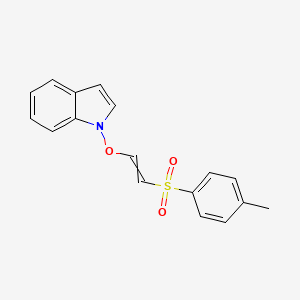 molecular formula C17H15NO3S B12591274 1-{[2-(4-Methylbenzene-1-sulfonyl)ethenyl]oxy}-1H-indole CAS No. 878996-12-4