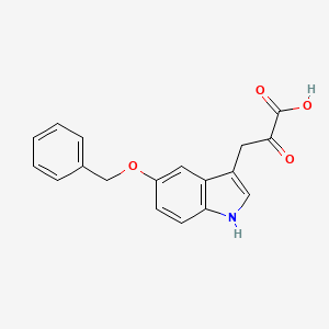 molecular formula C18H15NO4 B1259128 3-(5-Benzyloxyindol-3-yl)pyruvic acid 