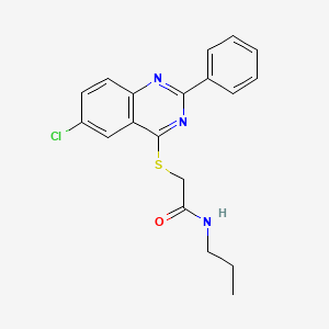 2-[(6-Chloro-2-phenyl-4-quinazolinyl)sulfanyl]-N-propylacetamide