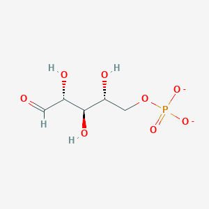 molecular formula C5H9O8P-2 B1259134 醛基-D-核糖 5-磷酸 