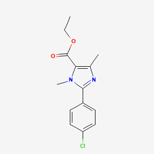 2-(4-Chlorophenyl)-1,4-dimethyl-1H-imidazole-5-carboxylic acid ethyl ester