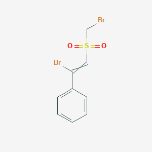 molecular formula C9H8Br2O2S B12591377 [1-Bromo-2-(bromomethanesulfonyl)ethenyl]benzene CAS No. 648428-36-8