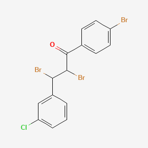 1-Propanone, 2,3-dibromo-1-(4-bromophenyl)-3-(3-chlorophenyl)-