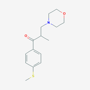 molecular formula C15H21NO2S B12591461 2-Methyl-1-[4-(methylsulfanyl)phenyl]-3-(morpholin-4-yl)propan-1-one CAS No. 579473-16-8