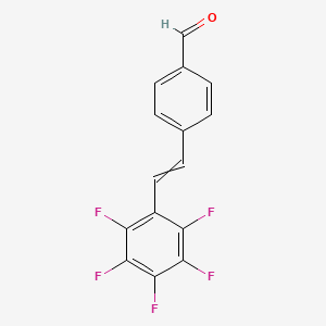 molecular formula C15H7F5O B12591479 4-[2-(Pentafluorophenyl)ethenyl]benzaldehyde CAS No. 649758-75-8