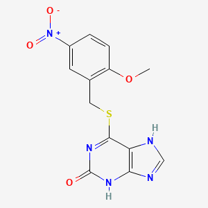 molecular formula C13H11N5O4S B12591495 6-[(2-methoxy-5-nitro-phenyl)methylsulfanyl]-9H-purin-2-ol CAS No. 646510-84-1