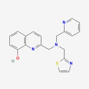 molecular formula C20H18N4OS B12591507 2-({[(Pyridin-2-yl)methyl][(1,3-thiazol-2-yl)methyl]amino}methyl)quinolin-8-ol CAS No. 648896-30-4