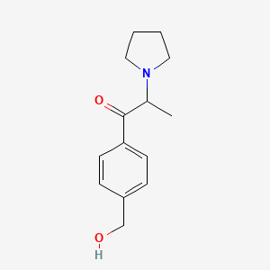 1-[4-(Hydroxymethyl)phenyl]-2-(pyrrolidin-1-yl)propan-1-one