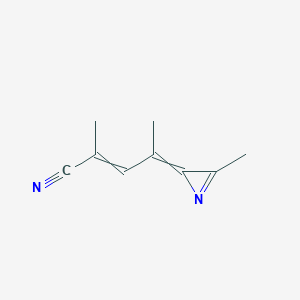 2-Methyl-4-(3-methyl-2H-aziren-2-ylidene)pent-2-enenitrile