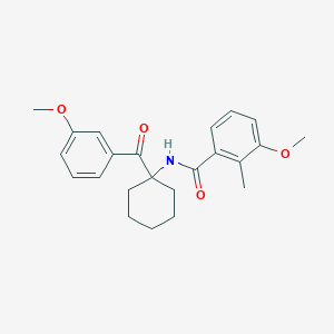 molecular formula C23H27NO4 B12591528 3-Methoxy-N-[1-(3-methoxybenzoyl)cyclohexyl]-2-methylbenzamide CAS No. 644979-22-6