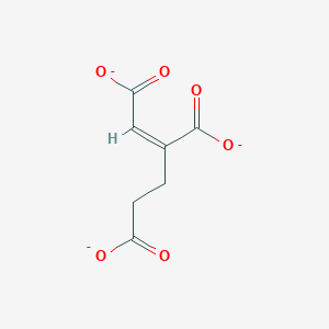 molecular formula C7H5O6-3 B1259155 But-1-ene-1,2,4-tricarboxylate 