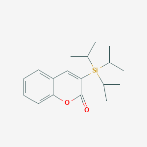 molecular formula C18H26O2Si B12591560 3-[Tri(propan-2-yl)silyl]-2H-1-benzopyran-2-one CAS No. 647836-35-9