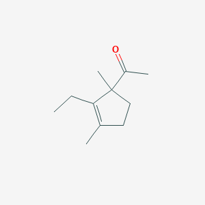 molecular formula C11H18O B12591568 Ethanone, 1-(2-ethyl-1,3-dimethyl-2-cyclopenten-1-yl)-(9CI) CAS No. 591759-69-2