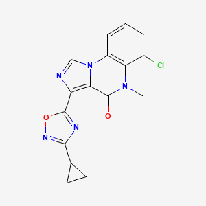 6-Chloro-3-(3-cyclopropyl-1,2,4-oxadiazol-5-yl)-5-methylimidazo[1,5-a]quinoxalin-4-one