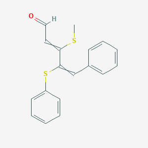 molecular formula C18H16OS2 B12591616 3-(Methylsulfanyl)-5-phenyl-4-(phenylsulfanyl)penta-2,4-dienal CAS No. 647010-33-1