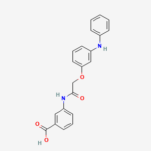 molecular formula C21H18N2O4 B12591627 3-[2-(3-Anilinophenoxy)acetamido]benzoic acid CAS No. 649774-11-8