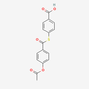 molecular formula C16H12O5S B12591632 4-{[4-(Acetyloxy)benzoyl]sulfanyl}benzoic acid CAS No. 322762-38-9