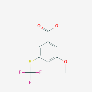 molecular formula C10H9F3O3S B12591648 Methyl 3-methoxy-5-[(trifluoromethyl)sulfanyl]benzoate CAS No. 647855-97-8