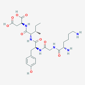 molecular formula C27H42N6O9 B12591652 L-Lysylglycyl-L-tyrosyl-L-isoleucyl-L-aspartic acid CAS No. 651328-62-0