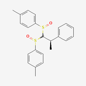 molecular formula C23H24O2S2 B12591669 1,1'-{[(2R)-2-Phenylpropane-1,1-diyl]disulfinyl}bis(4-methylbenzene) CAS No. 647835-03-8