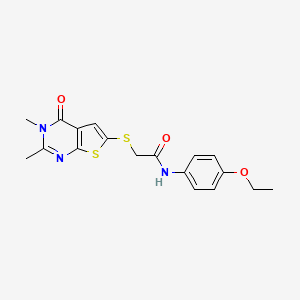 2-[(2,3-Dimethyl-4-oxo-3,4-dihydrothieno[2,3-d]pyrimidin-6-yl)sulfanyl]-N-(4-ethoxyphenyl)acetamide