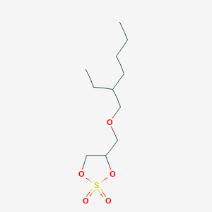 molecular formula C11H22O5S B12591688 4-{[(2-Ethylhexyl)oxy]methyl}-1,3,2lambda~6~-dioxathiolane-2,2-dione CAS No. 634606-24-9