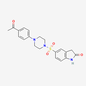 5-[[4-(4-Acetylphenyl)-1-piperazinyl]sulfonyl]-1,3-dihydroindol-2-one